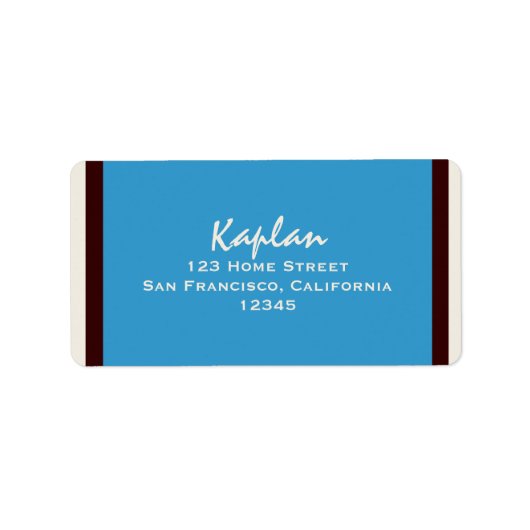 Jackson Bar Mitzvah Return Address Label (Voorkant)