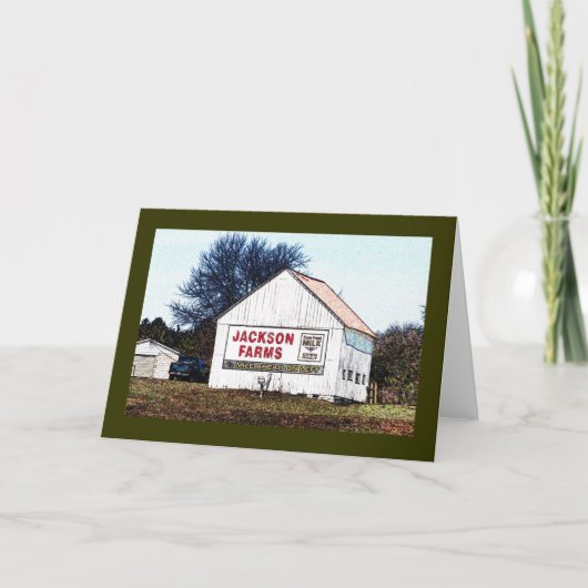 Jackson bewerkt vooruit verse melk! advertentie kaart (Voorkant)