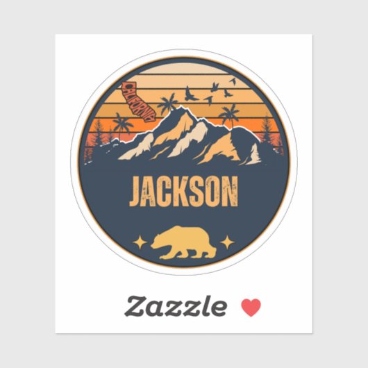 Jackson, Californië Sticker (Vel)