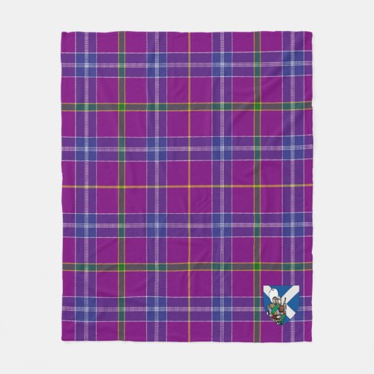 Jackson Clan Badge Tartan Pset Fleece Deken (Voorkant)