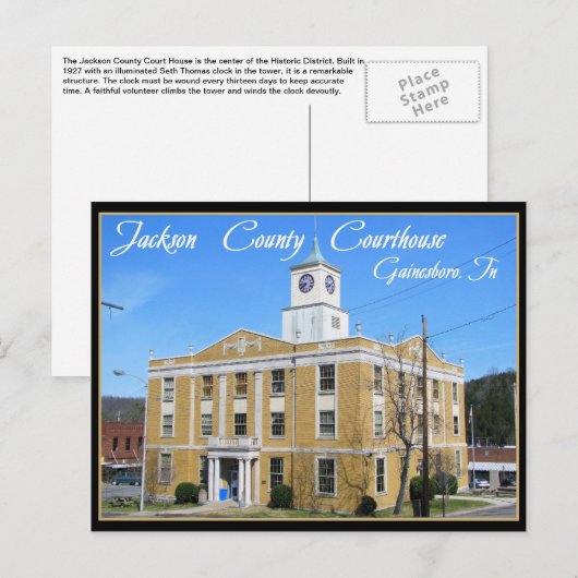 Jackson County Courthouse - Gainesboro, TN Briefkaart (Voorkant / Achterkant)