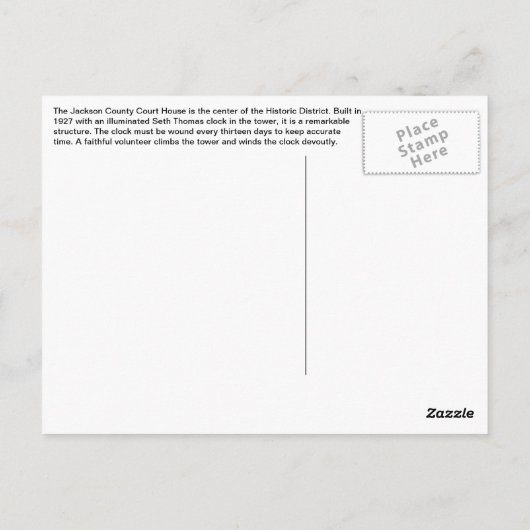 Jackson County Courthouse - Gainesboro, TN Briefkaart (Achterkant)