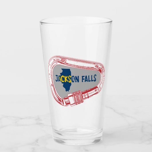Jackson Falls Illinois Klimmen Carabiner Glas (Voorkant)