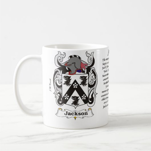 Jackson Family Coat of Arms a mok (Links)