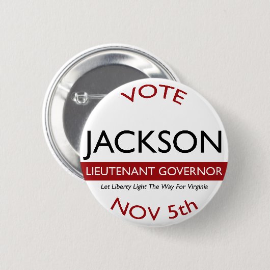 Jackson for Lt. Governor Logo Button (Voorkant /achterkant)