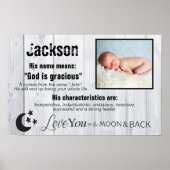 Jackson Foto en naam Betekenis Poster (Voorkant)