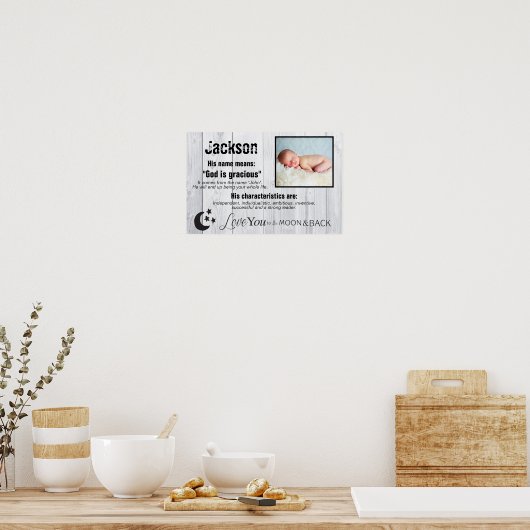 Jackson Foto en naam Betekenis Poster (Keuken)