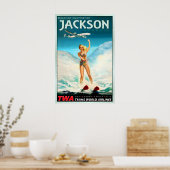 Jackson Georgia TWA Trans World Airlines Poster (Keuken)