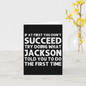 Jackson Gift Naam Gepersonaliseerde Verjaardag Gra Kaart (Gele Bloem)