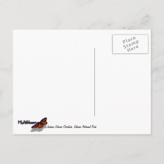 Jackson Glacier Overkijk op Glacier National Park Briefkaart (Achterkant)