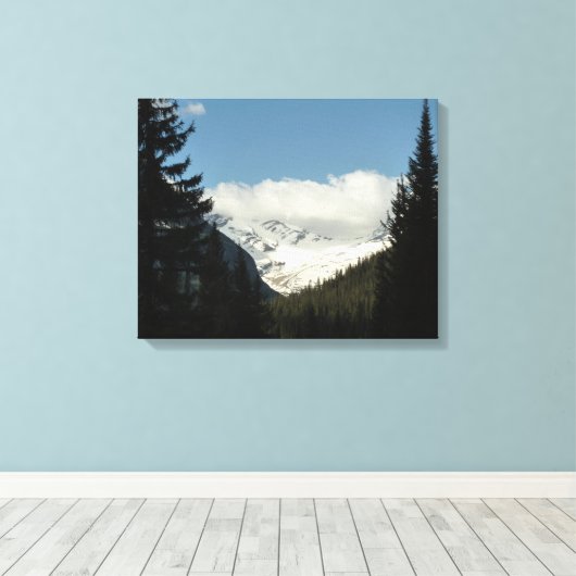 Jackson Glacier Overkijk op Glacier National Park Canvas Afdruk (Insitu (Houten vloer))