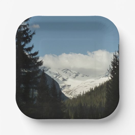 Jackson Glacier Overkijk op Glacier National Park Papieren Bordje (Voorkant)