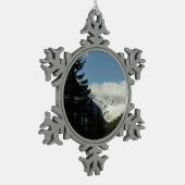 Jackson Glacier Overkijk op Glacier National Park Tin Sneeuwvlok Ornament (Links)