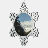 Jackson Glacier Overkijk op Glacier National Park Tin Sneeuwvlok Ornament (Rechts)