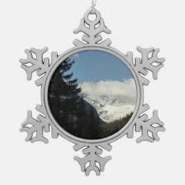 Jackson Glacier Overkijk op Glacier National Park Tin Sneeuwvlok Ornament