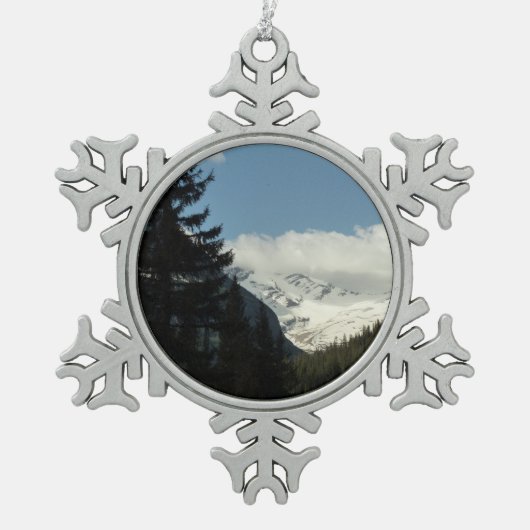 Jackson Glacier Overkijk op Glacier National Park Tin Sneeuwvlok Ornament (Voorkant)