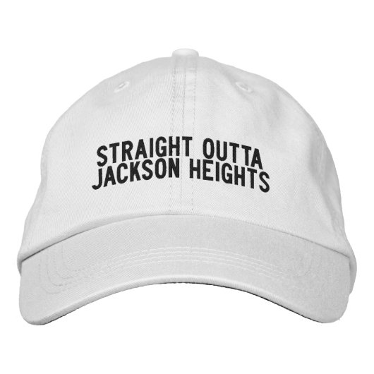 Jackson Heights New York Hoed Geborduurde Pet (Voorkant)