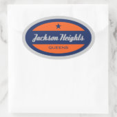 Jackson Heights Ovale Sticker (Tas)