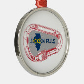 Jackson Herfst Illinois Rock Climate bing Carabine Metalen Ornament (Rechts)