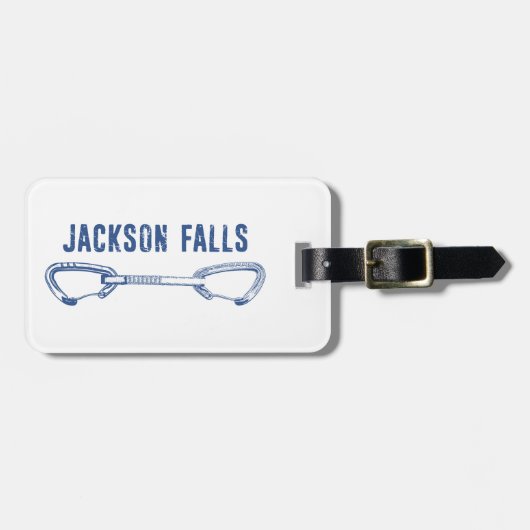 Jackson Herfsten Illinois Rock Klimmen Quickdraw Bagagelabel (Voorkant horizontaal)