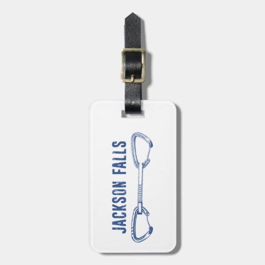 Jackson Herfsten Illinois Rock Klimmen Quickdraw Bagagelabel (Voorkant verticaal)