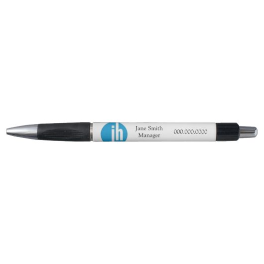Jackson Hewitt Blue Monogram Pen (Voorkant)