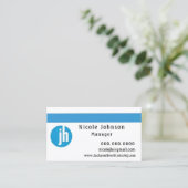 Jackson Hewitt Blue Visitekaartje (Staand voorkant)