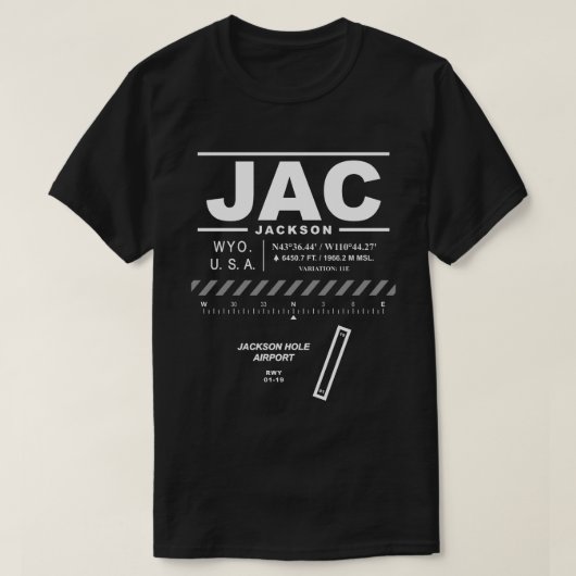 Jackson Hole Airport JAC T-shirt (Design voorkant)