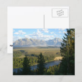 Jackson Hole-bergen en rivier Briefkaart (Voorkant / Achterkant)