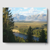 Jackson Hole-bergen en rivier Gastenboek (Achterkant)