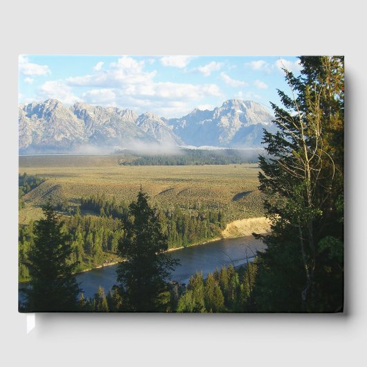 Jackson Hole-bergen en rivier Gastenboek (Voorkant)