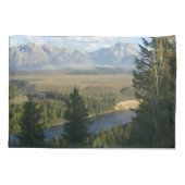 Jackson Hole-bergen en rivier Kussensloop (Achterkant)