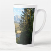Jackson Hole-bergen en rivier Latte Mok (Rechts)