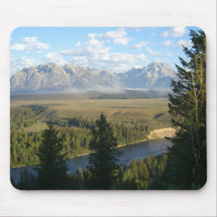 Jackson Hole-bergen en rivier Muismat