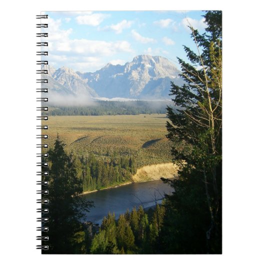 Jackson Hole-bergen en rivier Notitieboek (Voorkant)