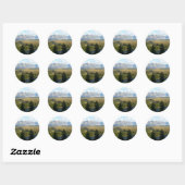Jackson Hole-bergen en rivier Ronde Sticker (Vel)