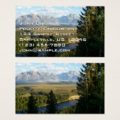 Jackson Hole-bergen en rivier Visitekaartje (Voorkant /achterkant)