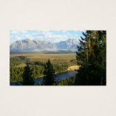 Jackson Hole-bergen en rivier Visitekaartje (Achterkant)