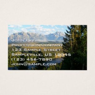 Jackson Hole-bergen en rivier Visitekaartje