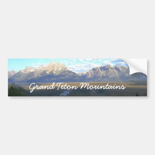 Jackson Hole-bergen (Grand Teton National Park) Bumpersticker (Voorkant)
