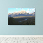 Jackson Hole-bergen (Grand Teton National Park) Canvas Afdruk (Insitu (Houten vloer))