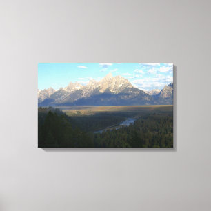 Jackson Hole-bergen (Grand Teton National Park) Canvas Afdruk