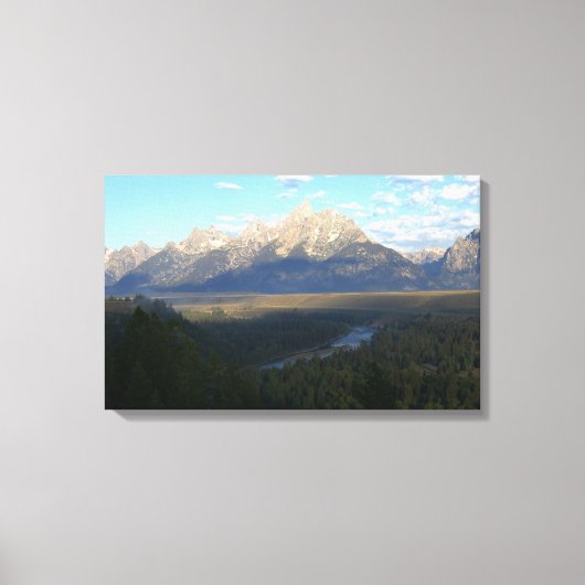 Jackson Hole-bergen (Grand Teton National Park) Canvas Afdruk (Voorkant)