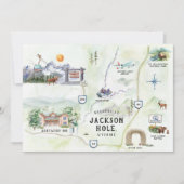 Jackson Hole | Destination Wedding Map Kaart (Voorkant)