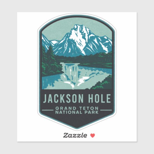 Jackson Hole Grand Teton National Park Sticker (Vel)