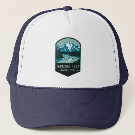 Jackson Hole Grand Teton National Park Trucker Pet (Voorkant)