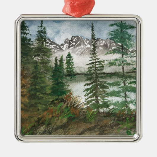 Jackson Hole Jenny Lake Metalen Ornament (Voorkant)