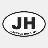 Jackson Hole JH Ovale Sticker (Voorkant)