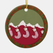 Jackson Hole-kerstversiering Keramisch Ornament (Voorkant)