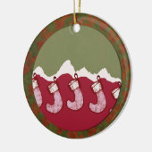 Jackson Hole-kerstversiering Keramisch Ornament (Links)
